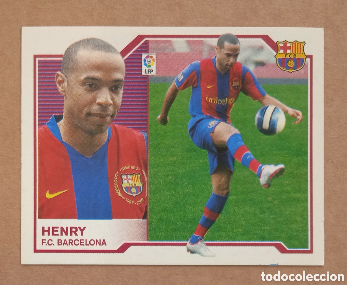 Cromos de f&uacute;tbol: THIERRY HENRY FC BARCELONA 2007 08 LIGA ESTE FICHAJE 3 SIN PEGAR NUNCA PEGADO