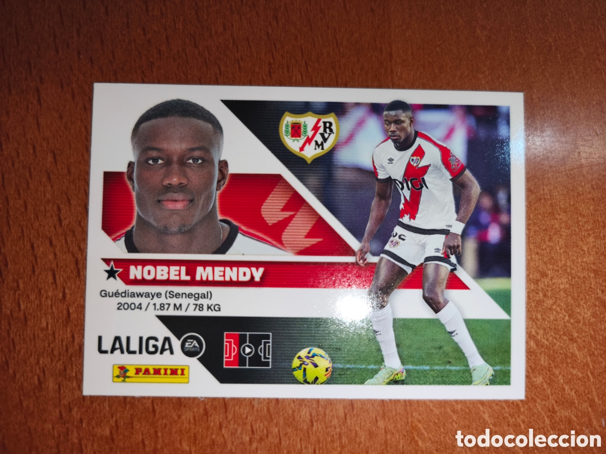 Cromos de f&uacute;tbol: Nobel Mendy n&deg;7 liga este 26/27 Rayo Vallecano