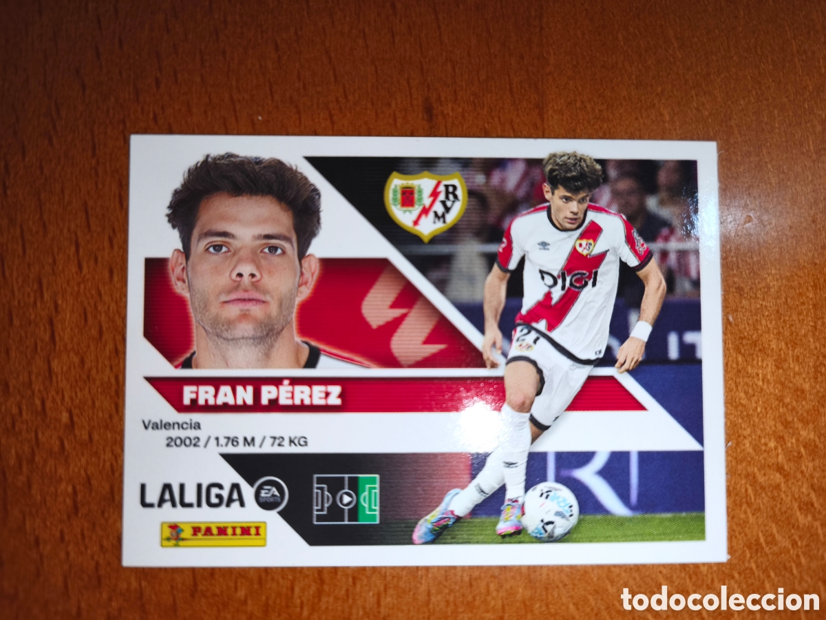 Cromos de f&uacute;tbol: Fran P&eacute;rez n&deg;17 liga este 26/27 Rayo Vallecano