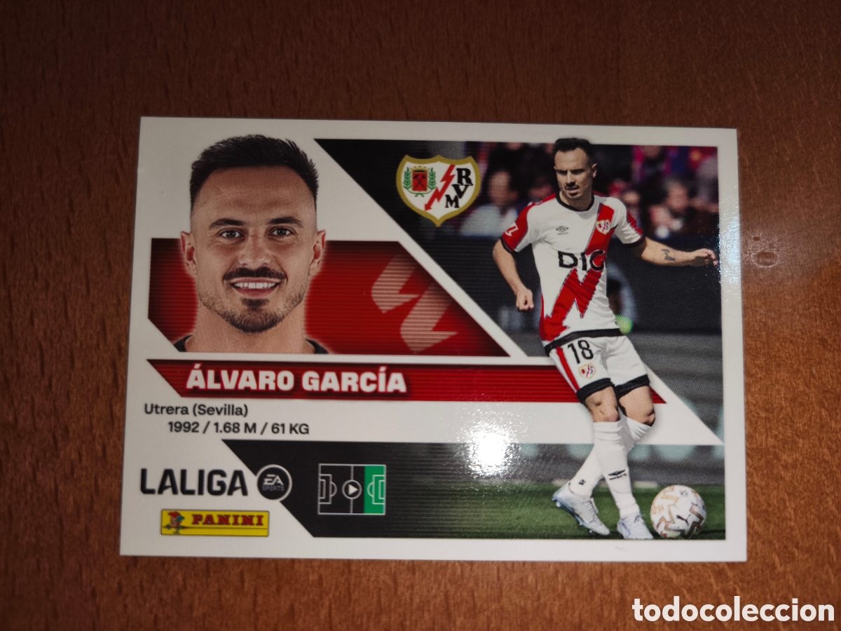 Cromos de f&uacute;tbol: &Aacute;lvaro Garc&iacute;a n&deg;18 liga este 26/27 Rayo Vallecano