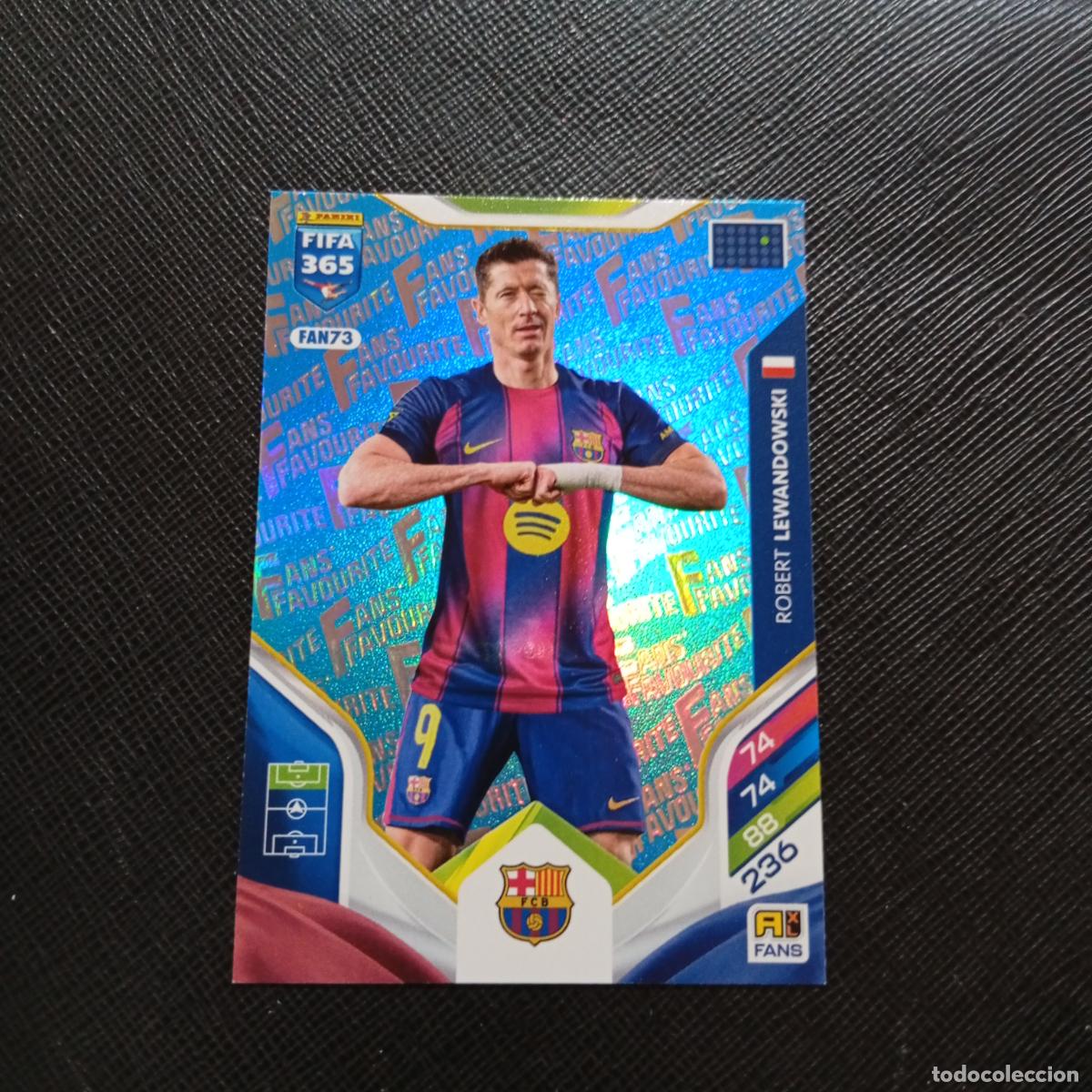 Cromos de f&uacute;tbol: FAN73 LEWANDOWSKI BARCELONA ADRENALYN 2025 2026 FIFA 365 CROMO FUTBOL 25 26 - A215 PG42 AZUL