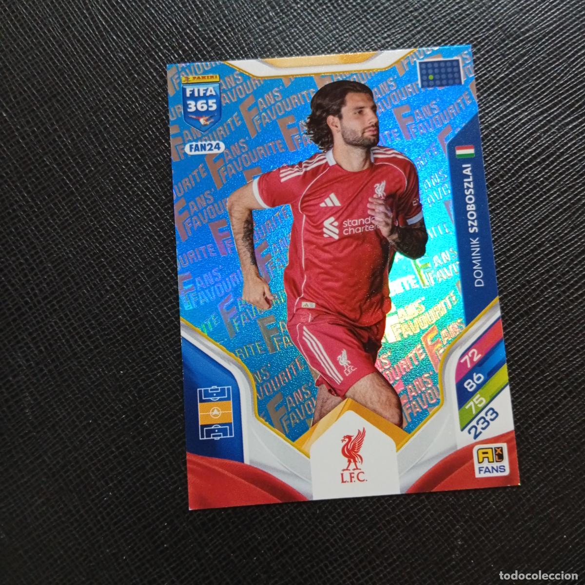 Football Stickers: FAN24 SZOBOSZLAI LIVERPOOL ADRENALYN 2025 2026 FIFA 365 CROMO FUTBOL 25 26 - A215 PG43 AZUL