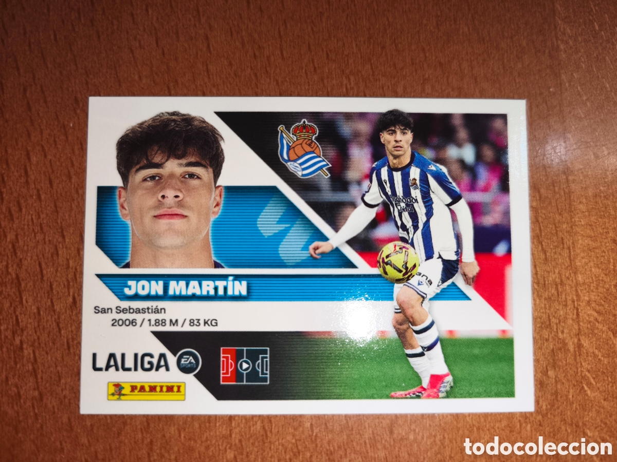 Cromos de f&uacute;tbol: Jon Mart&iacute;n n&deg;7 liga este 26/27 Real Sociedad