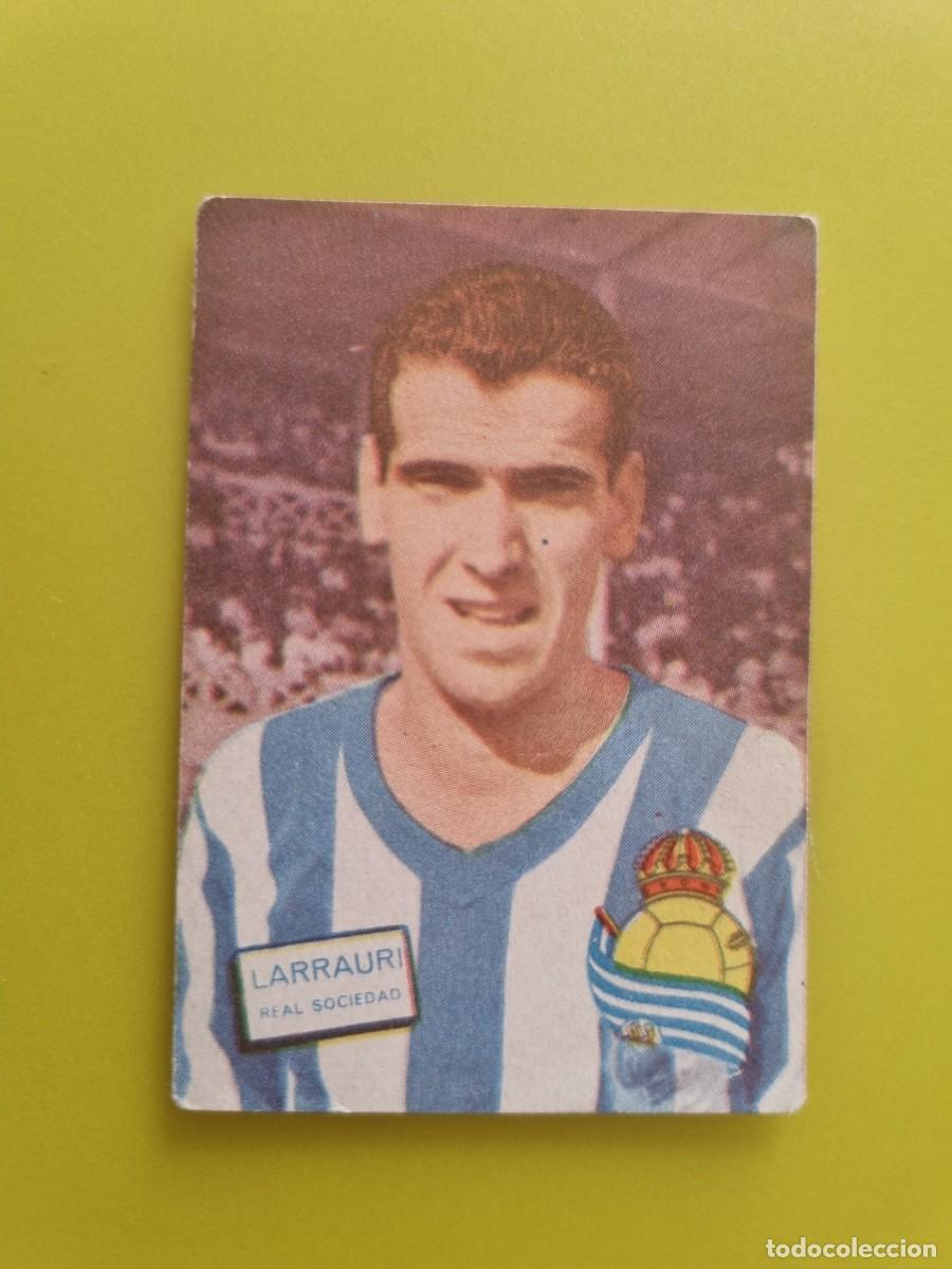 Cromos de f&uacute;tbol: CROMO FUTBOL FHER 61 62 1961 1962 NUNCA PEGADO SIN PEGAR LARRAURI REAL SOCIEDAD AR926