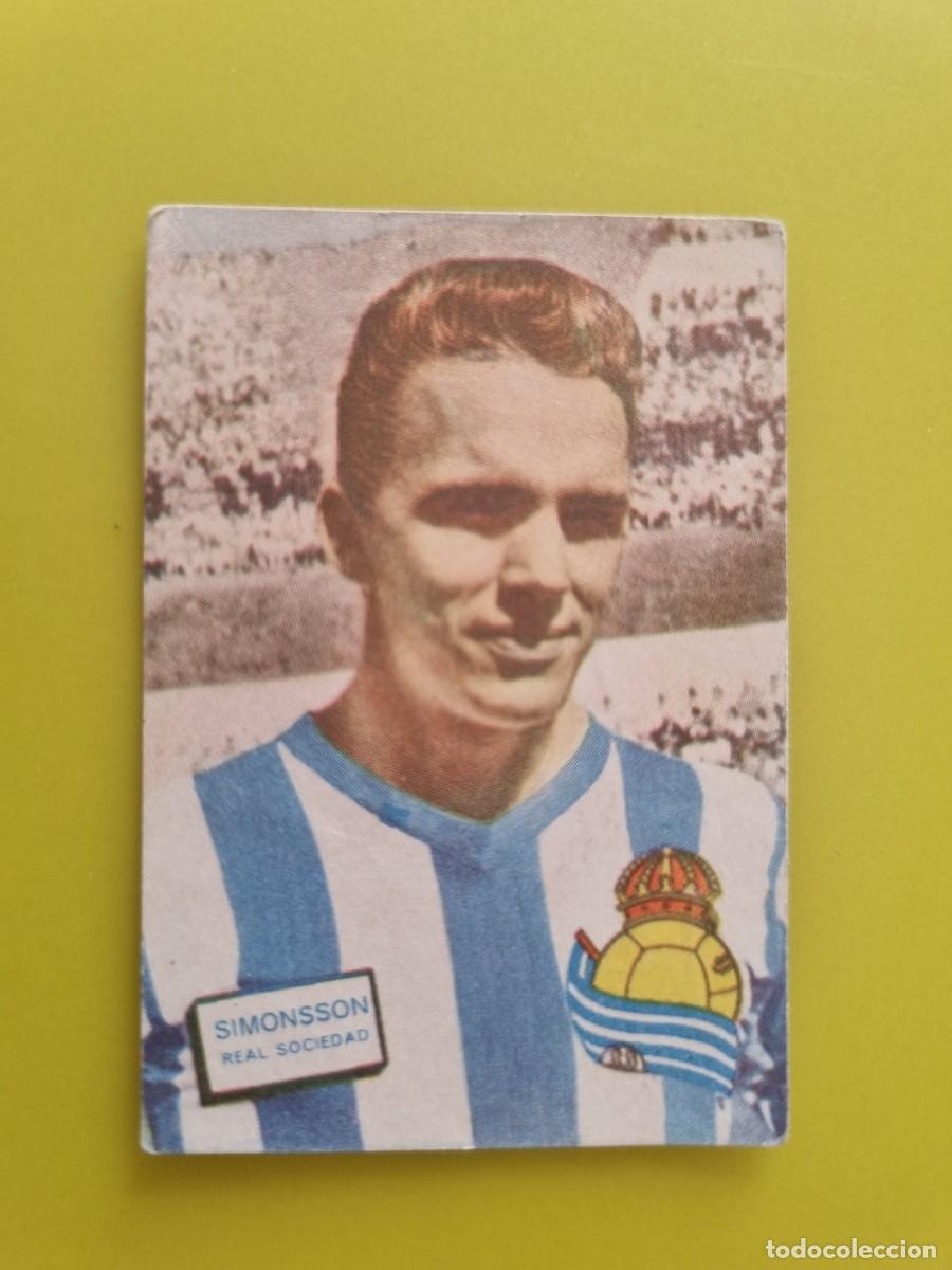 Cromos de f&uacute;tbol: CROMO FUTBOL FHER 61 62 1961 1962 NUNCA PEGADO SIN PEGAR SIMONSSON REAL SOCIEDAD AR926