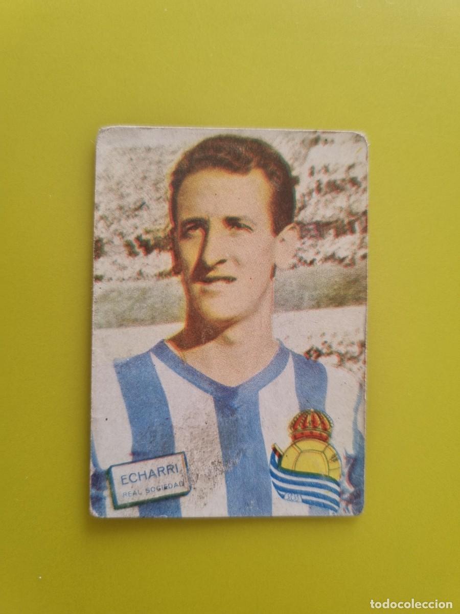Cromos de f&uacute;tbol: CROMO FUTBOL FHER 61 62 1961 1962 NUNCA PEGADO SIN PEGAR ECHARRI REAL SOCIEDAD AR926