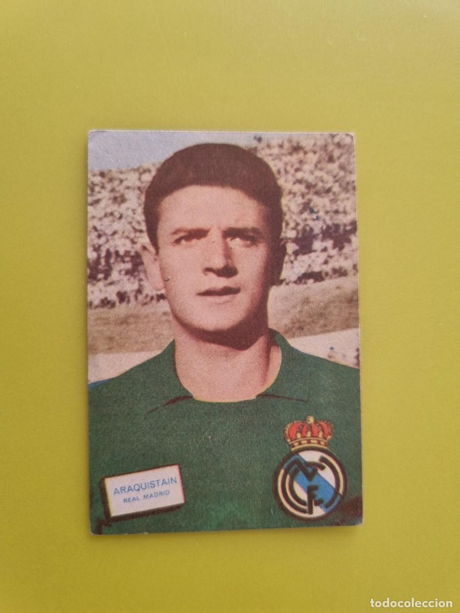 Cromos de f&uacute;tbol: CROMO FUTBOL FHER 61 62 1961 1962 NUNCA PEGADO SIN PEGAR ARAQUISTAIN REAL MADRID AR926