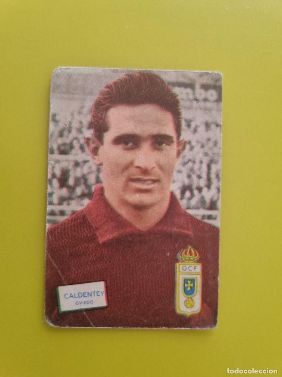 Cromos de f&uacute;tbol: CROMO FUTBOL FHER 61 62 1961 1962 NUNCA PEGADO SIN PEGAR CALDENTEY REAL OVIEDO AR926