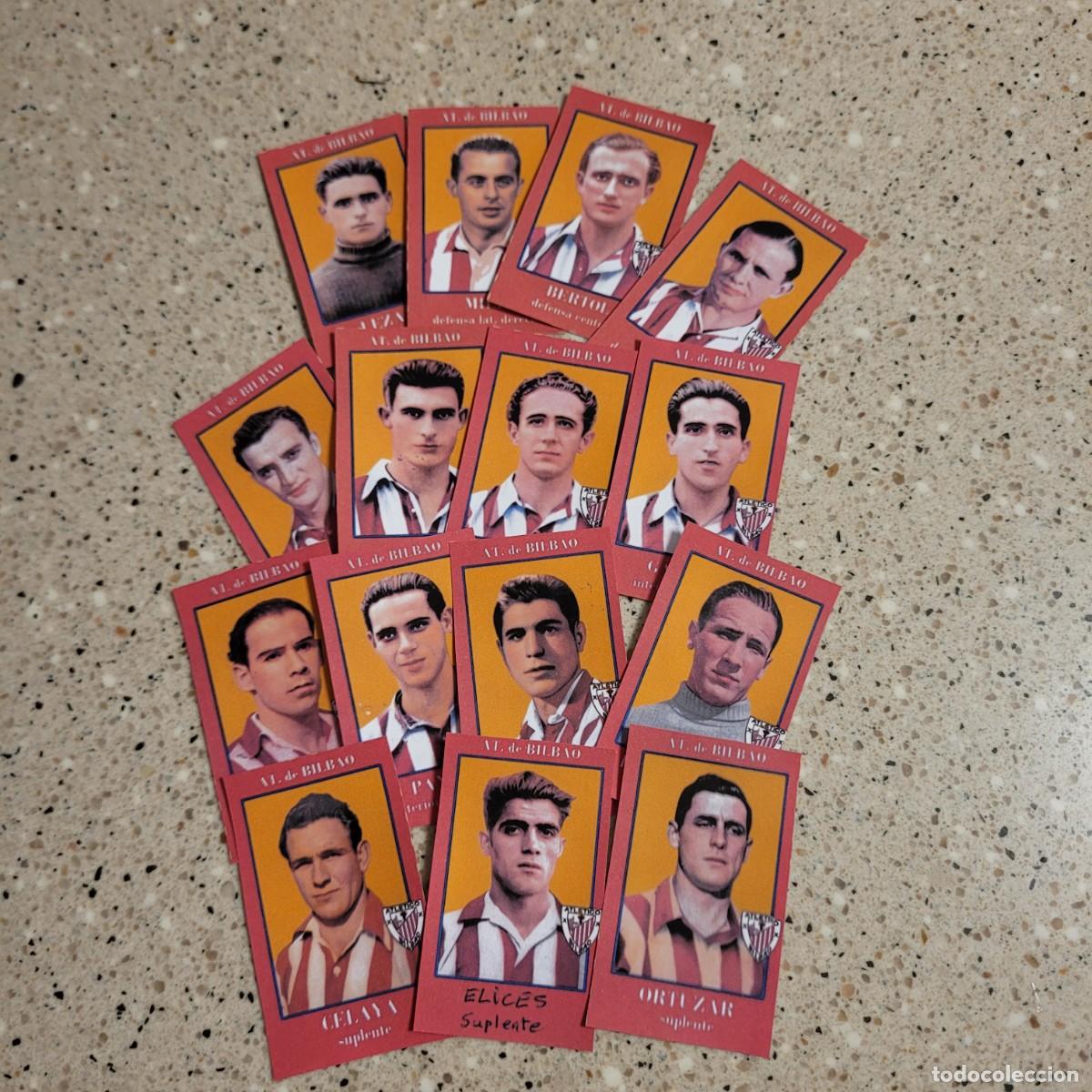Cromos de f&uacute;tbol: ATLETICO DE BILBAO 15 CROMOS EQUIPO COMPLETO FACSIMIL TEMPORADA 1942-43