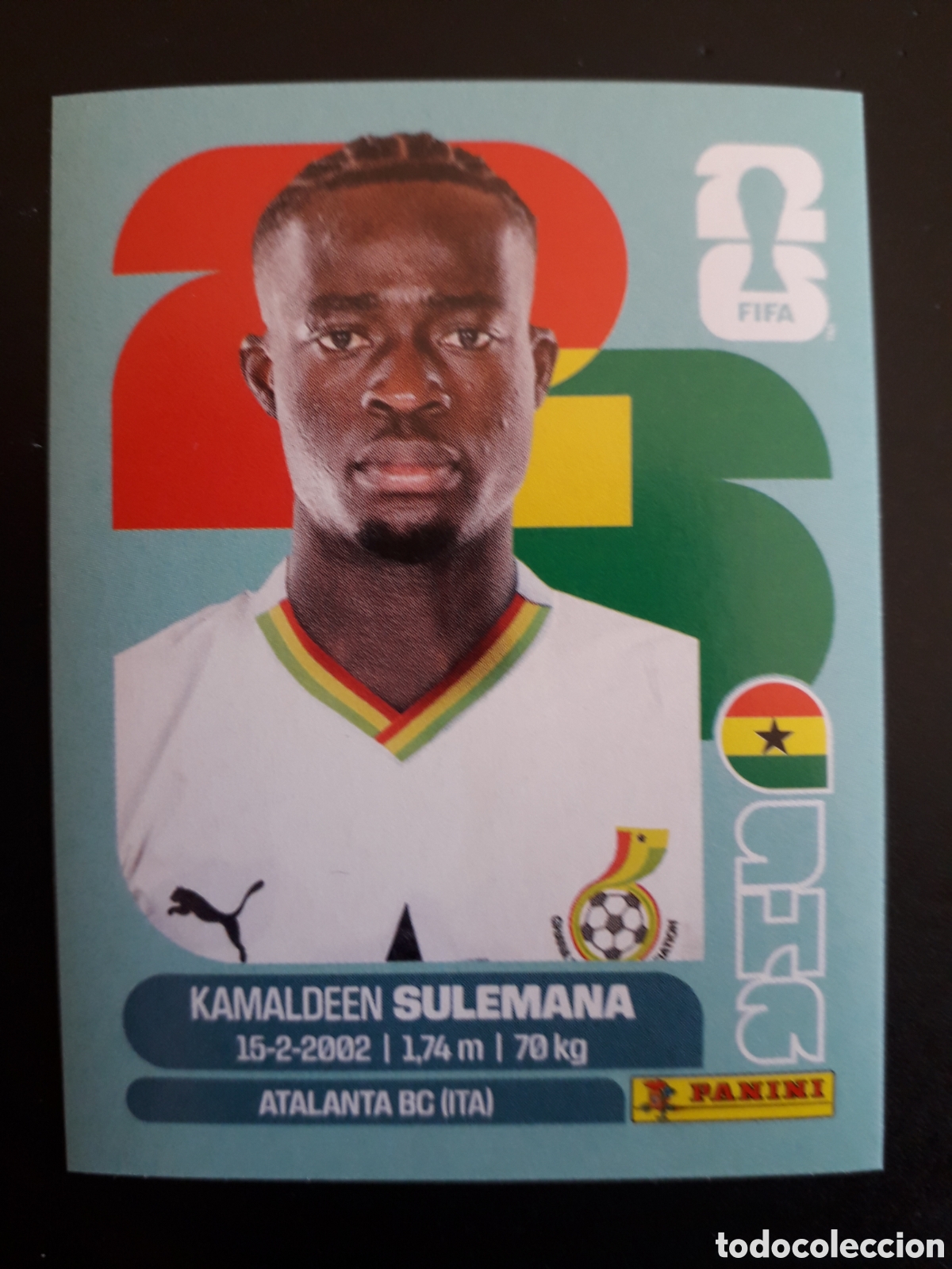 Cromos de f&uacute;tbol: SULEMANA GHANA GHA 12 MUNDIAL F&Uacute;TBOL 2026 FIFA WORLD CUP PANINI SIN PEGAR PEDIDO M&Iacute;NIMO 3&euro;.