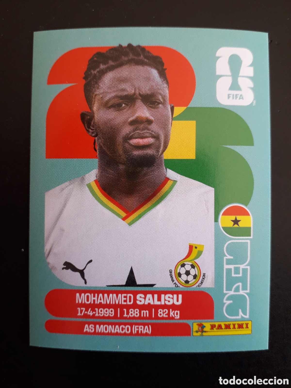 Cromos de f&uacute;tbol: SALISU GHANA GHA 4 MUNDIAL F&Uacute;TBOL 2026 FIFA WORLD CUP PANINI SIN PEGAR PEDIDO M&Iacute;NIMO 3&euro;