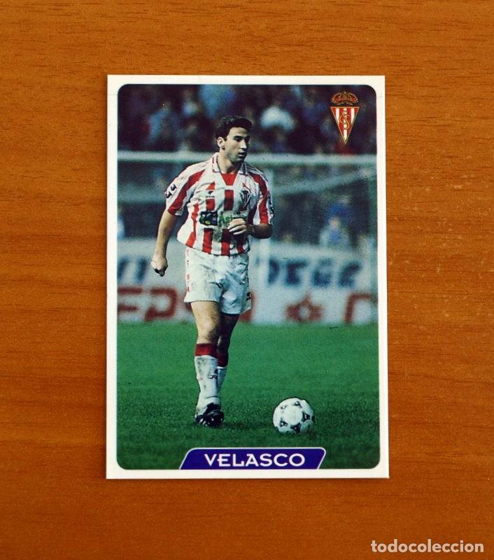 Football Stickers: Sporting de Gij&oacute;n -N&ordm; 312 Velasco -Las Fichas de la Liga 95-96-1995-1996 -Mundicromo Sport