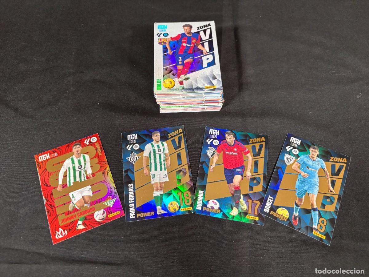 Fu&szlig;ball-Sticker: Lote +100 cartas Megacracks 2024/25 Panini &ndash; Zona VIP + VIP Power &ndash; LaLiga