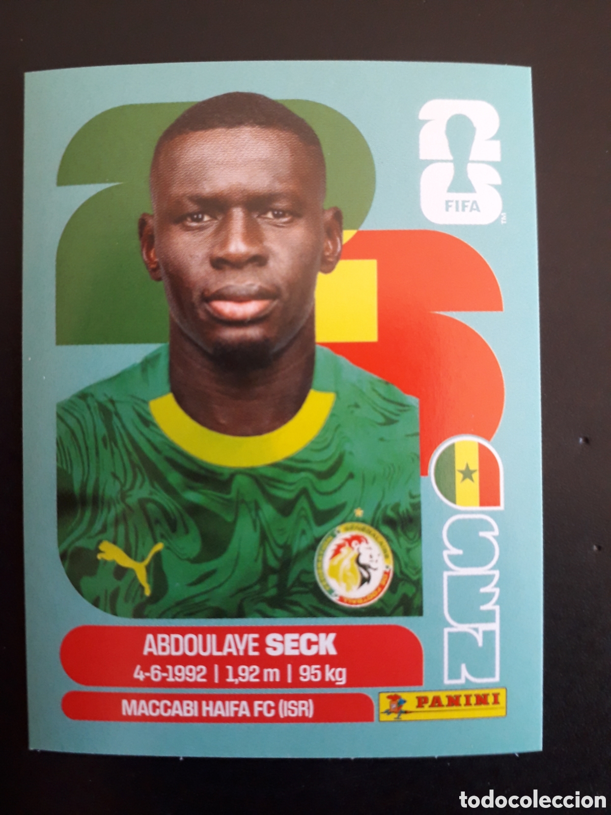 Fu&szlig;ball-Sticker: SECK SENEGAL SEN 5 MUNDIAL F&Uacute;TBOL 2026 FIFA WORLD CUP PANINI SIN PEGAR PEDIDO M&Iacute;NIMO 3&euro;