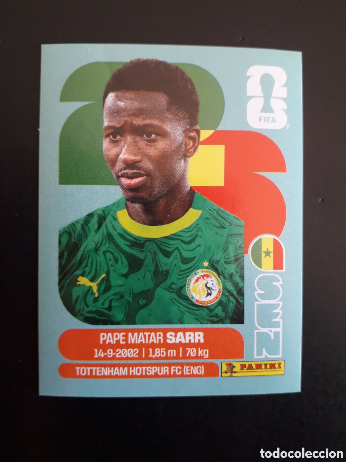 Fu&szlig;ball-Sticker: SARR SENEGAL SEN 10 MUNDIAL F&Uacute;TBOL 2026 FIFA WORLD CUP PANINI SIN PEGAR PEDIDO M&Iacute;NIMO 3&euro;