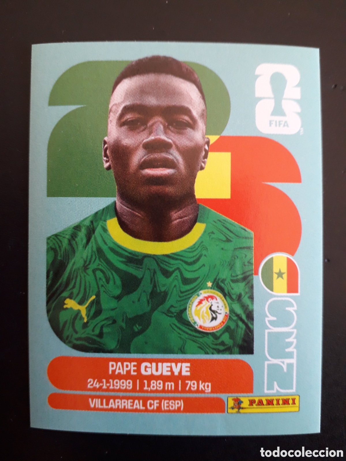 Fu&szlig;ball-Sticker: PAPE GUEYE SENEGAL SEN 11 MUNDIAL F&Uacute;TBOL 2026 FIFA WORLD CUP PANINI SIN PEGAR PEDIDO M&Iacute;NIMO 3&euro;