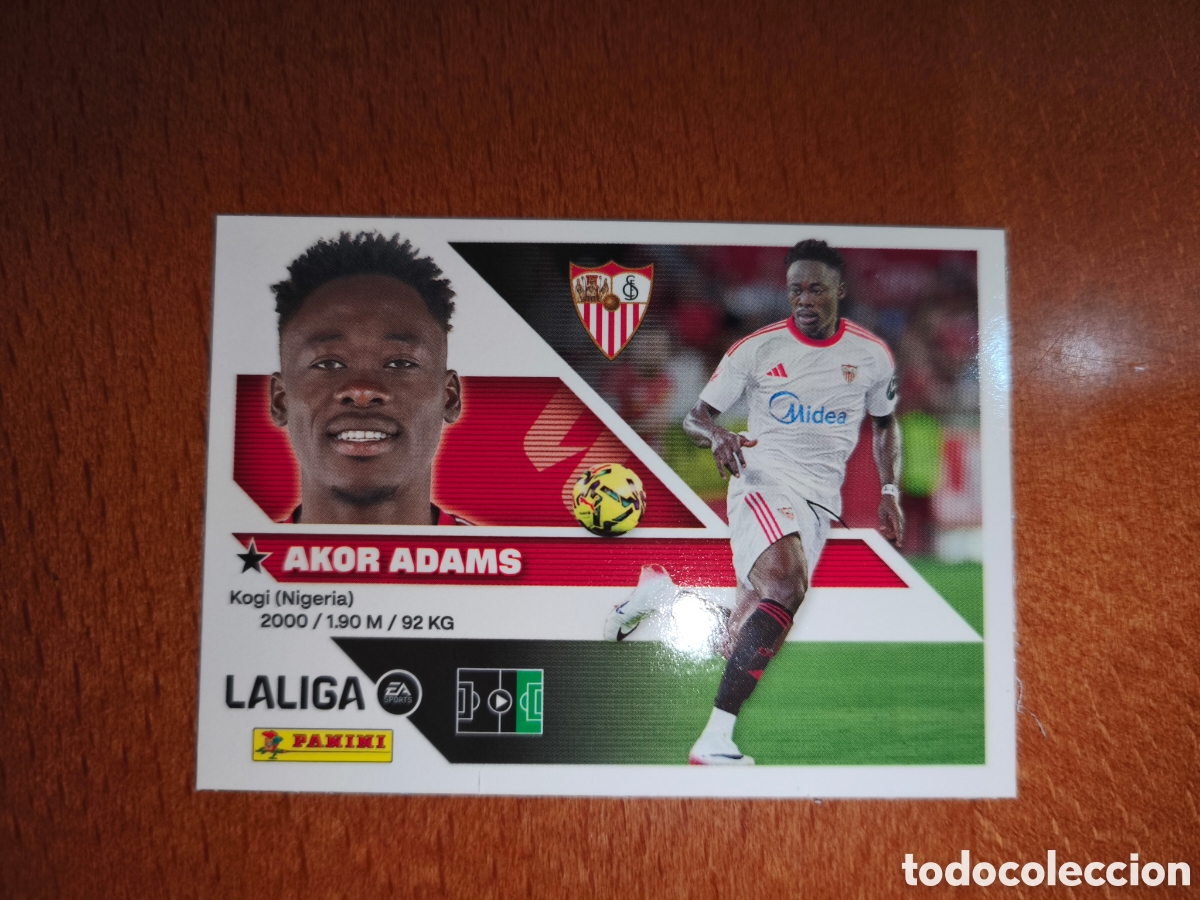Football Stickers: Akor Adams n&deg;19 liga este 26/27 Sevilla