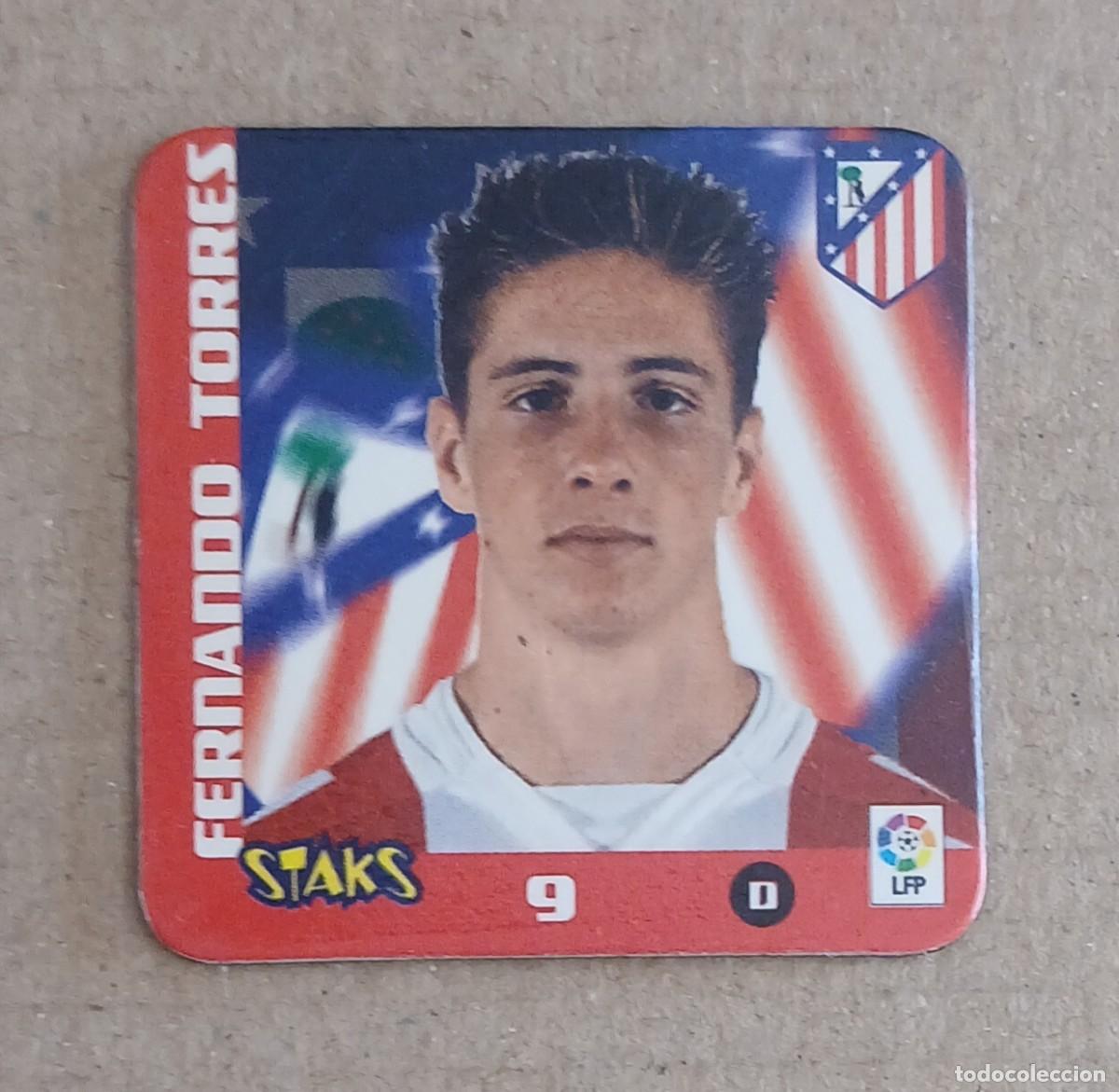 Cromos de f&uacute;tbol: STAK n&ordm; 9 FERNANDO TORRES ATL&Eacute;TICO DE MADRID STAKS LA RAZ&Oacute;N LIGA 2003-2004 DE PANINI.