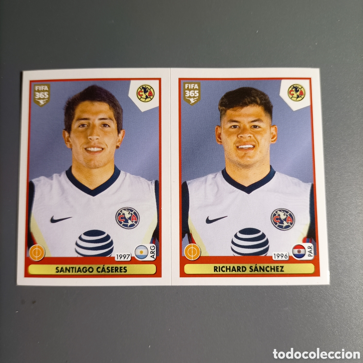 Cromos de f&uacute;tbol: STICKER PANINI ALBUM 2021. FIFA 365 (CLUB AMEICA) №377 a b