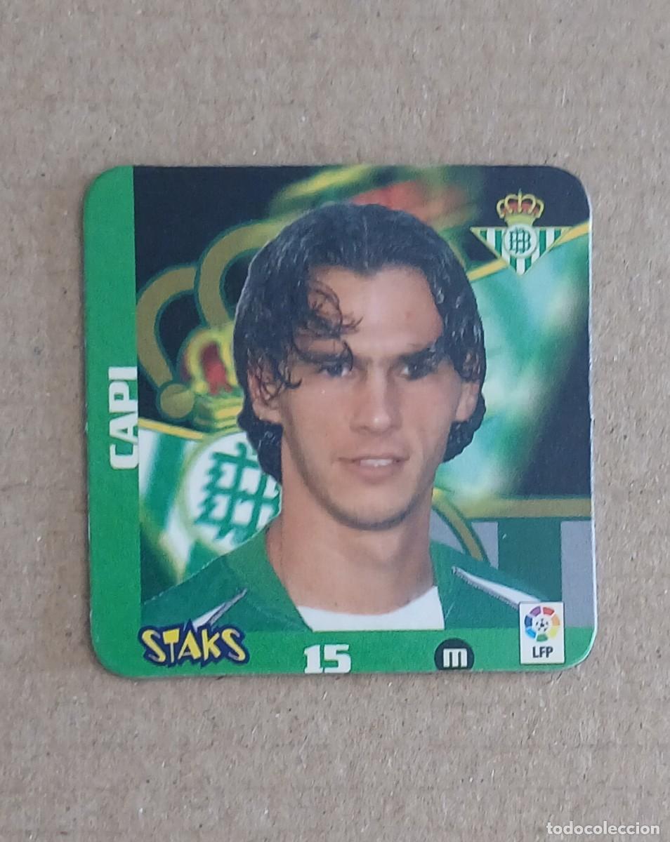Cromos de f&uacute;tbol: STAK n&ordm; 15 CAPI REAL BETIS STAKS LA RAZ&Oacute;N LIGA 2003-2004 DE PANINI.