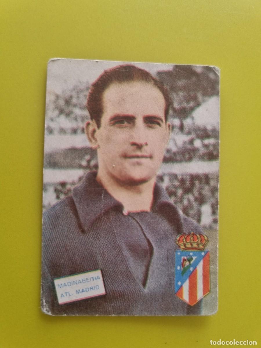 Cromos de f&uacute;tbol: CROMO FUTBOL FHER 61 62 1961 1962 NUNCA PEGADO SIN PEGAR MADINABEITIA AT DE MADRID AR926