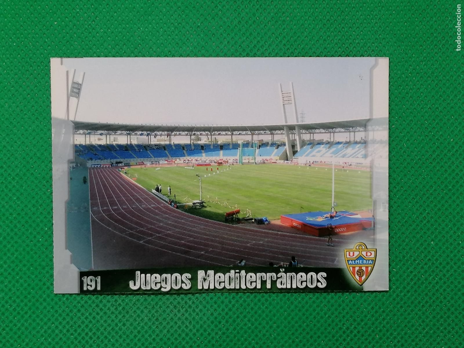 Cromos de f&uacute;tbol: 191 ESTADIO JUEGOS MEDITERRANEOS ALMERIA ⚽ MUNDICROMO LAS FICHAS DE LA LIGA 08 09 2008 2009 ⚽