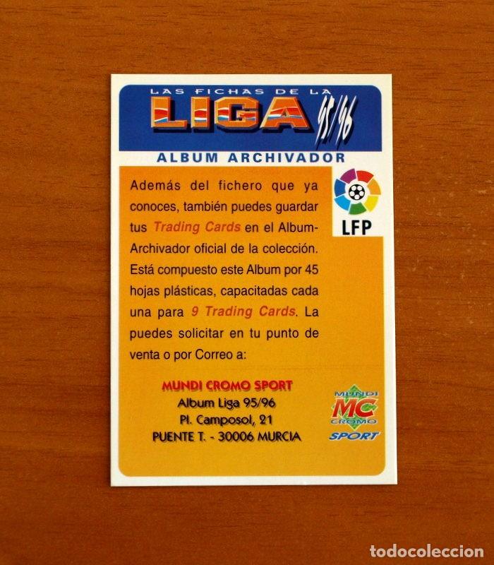 Football Stickers: &Iacute;ndice &Aacute;lbum Archivador -Las Fichas la Liga 95-96-1995-1996 -Mundicromo