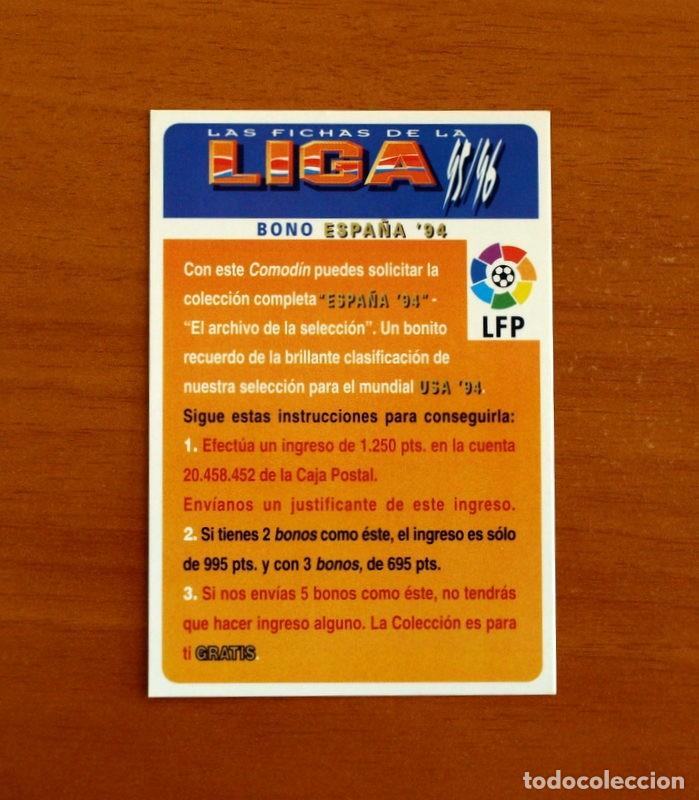 Cromos de f&uacute;tbol: &Iacute;ndice Bono Espa&ntilde;a 94 -Las Fichas la Liga 95-96-1995-1996 -Mundicromo
