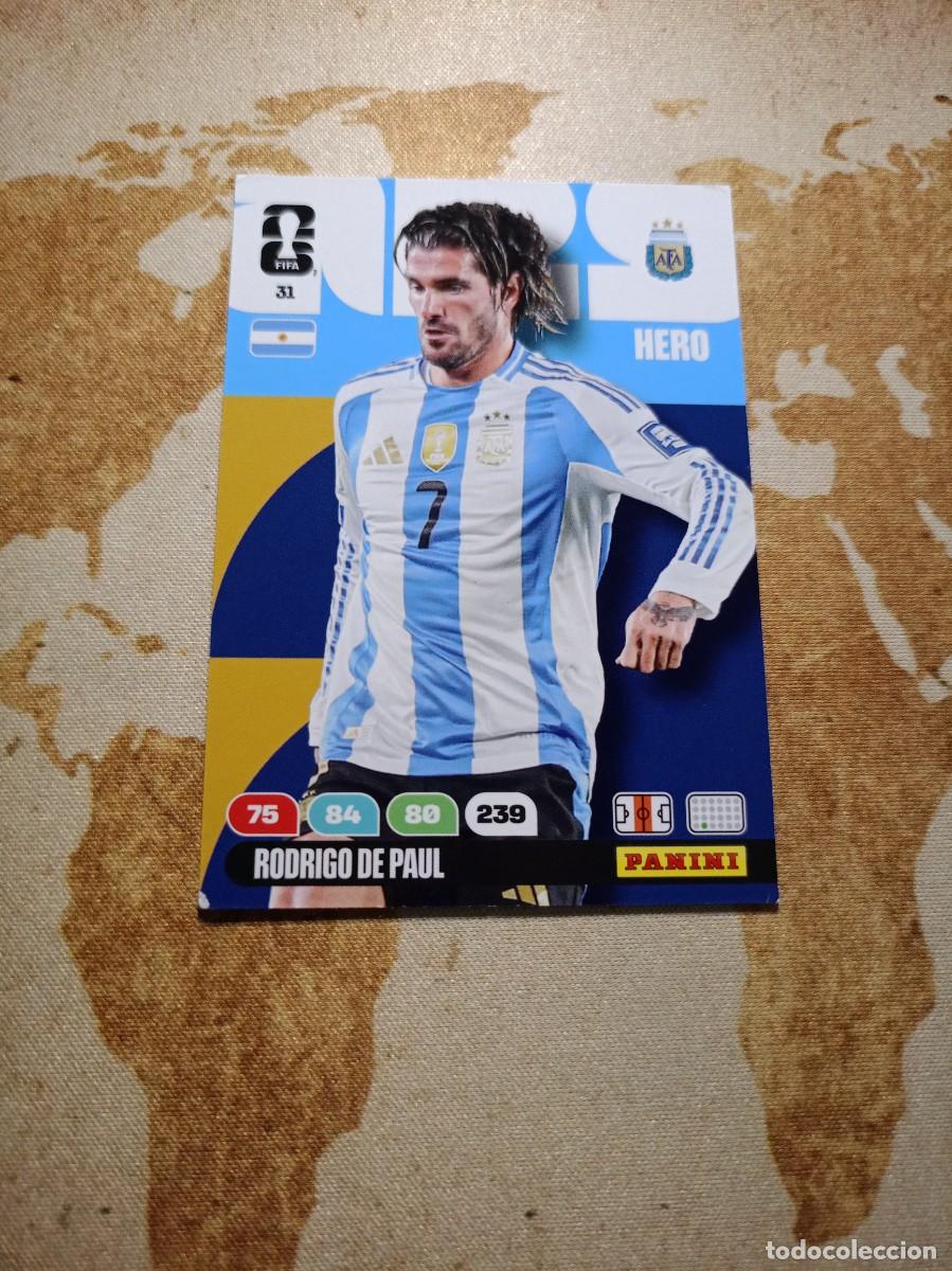 Cromos de f&uacute;tbol: # Argentina 31 RODRIGO DE PA&Uacute;L Adrenalyn WORLD cup 2026