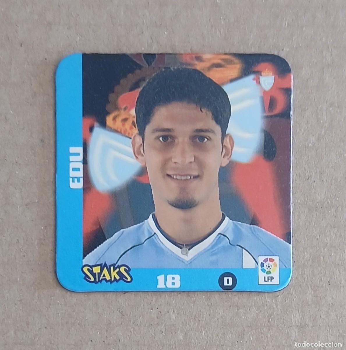 Football Stickers: STAK n&ordm; 18 EDU CELTA DE VIGO STAKS LA RAZ&Oacute;N LIGA 2003-2004 DE PANINI.