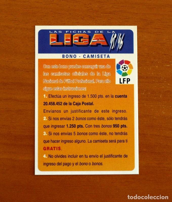 Cromos de f&uacute;tbol: &Iacute;ndice Bono Camiseta -Las Fichas la Liga 95-96-1995-1996 -Mundicromo