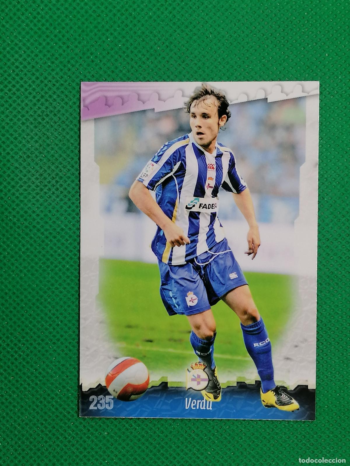 Cromos de f&uacute;tbol: 235 VERDU DEPORTIVO ⚽ MUNDICROMO LAS FICHAS DE LA LIGA 08 09 2008 2009 ⚽