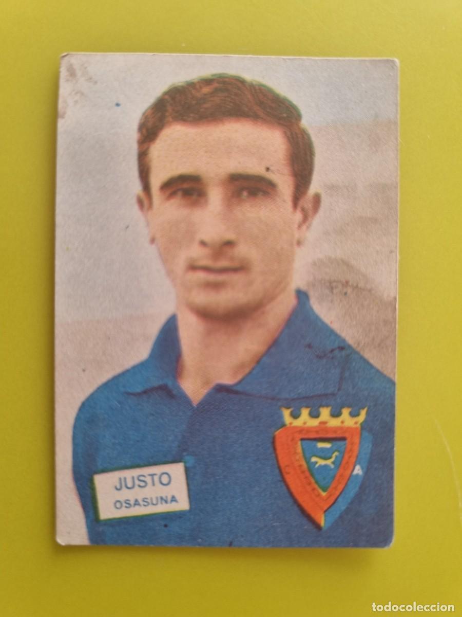 Cromos de f&uacute;tbol: CROMO FUTBOL FHER 61 62 1961 1962 NUNCA PEGADO SIN PEGAR JUSTO OSASUNA AR926