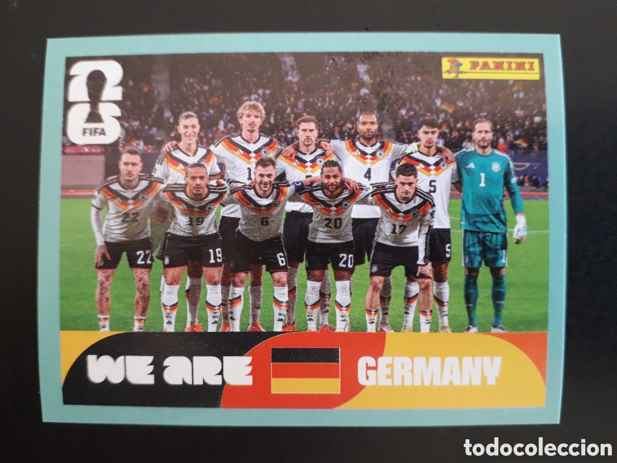 Cromos de f&uacute;tbol: EQUIPO ALEMANIA GER 13 MUNDIAL F&Uacute;TBOL 2026 FIFA WORLD CUP PANINI SIN PEGAR PEDIDO M&Iacute;NIMO 3&euro;