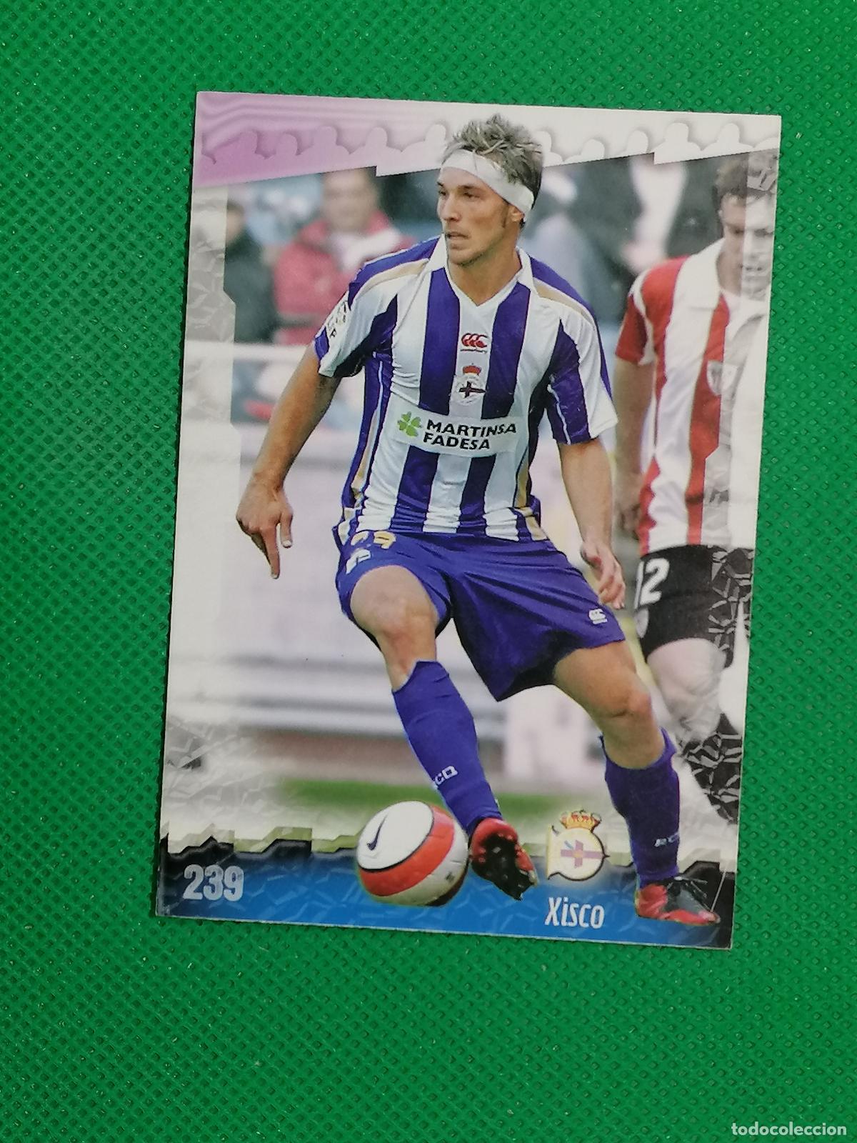 Cromos de f&uacute;tbol: 239 XISCO DEPORTIVO ⚽ MUNDICROMO LAS FICHAS DE LA LIGA 08 09 2008 2009 ⚽