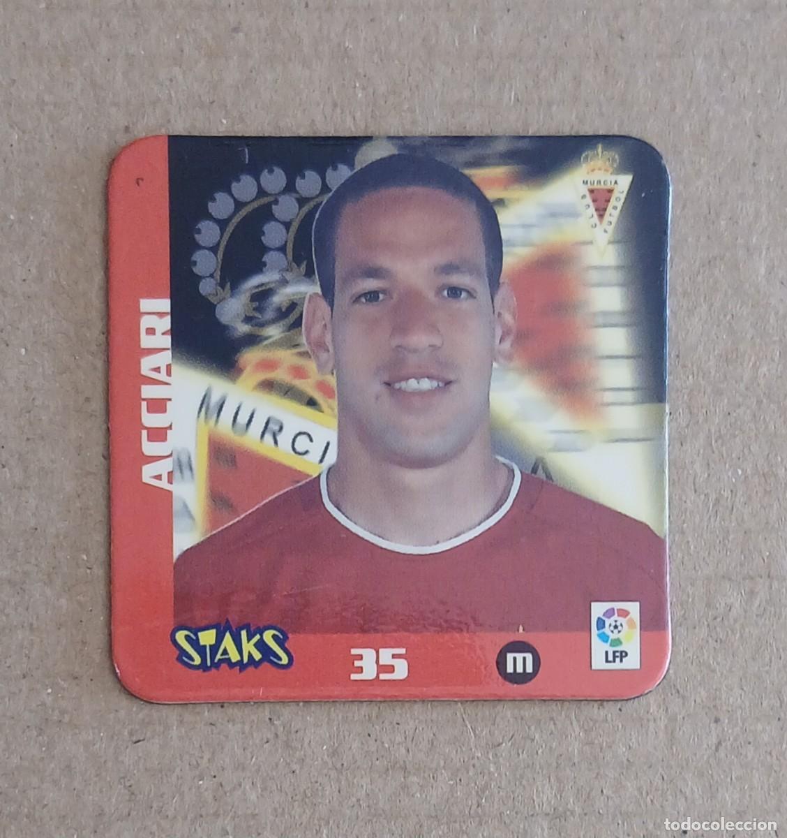 Cromos de f&uacute;tbol: STAK n&ordm; 35 ACCIARI REAL MURCIA STAKS LA RAZ&Oacute;N LIGA 2003-2004 DE PANINI.