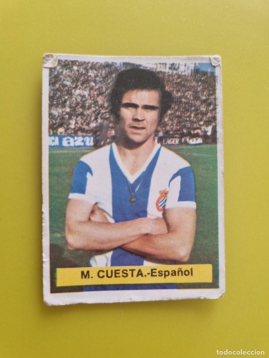 Cromos de f&uacute;tbol: CROMO FUTBOL FINI 75 76 1975 1976 NUNCA PEGADO SIN PEGAR M. CUESTA RCD ESPA&Ntilde;OL AR926
