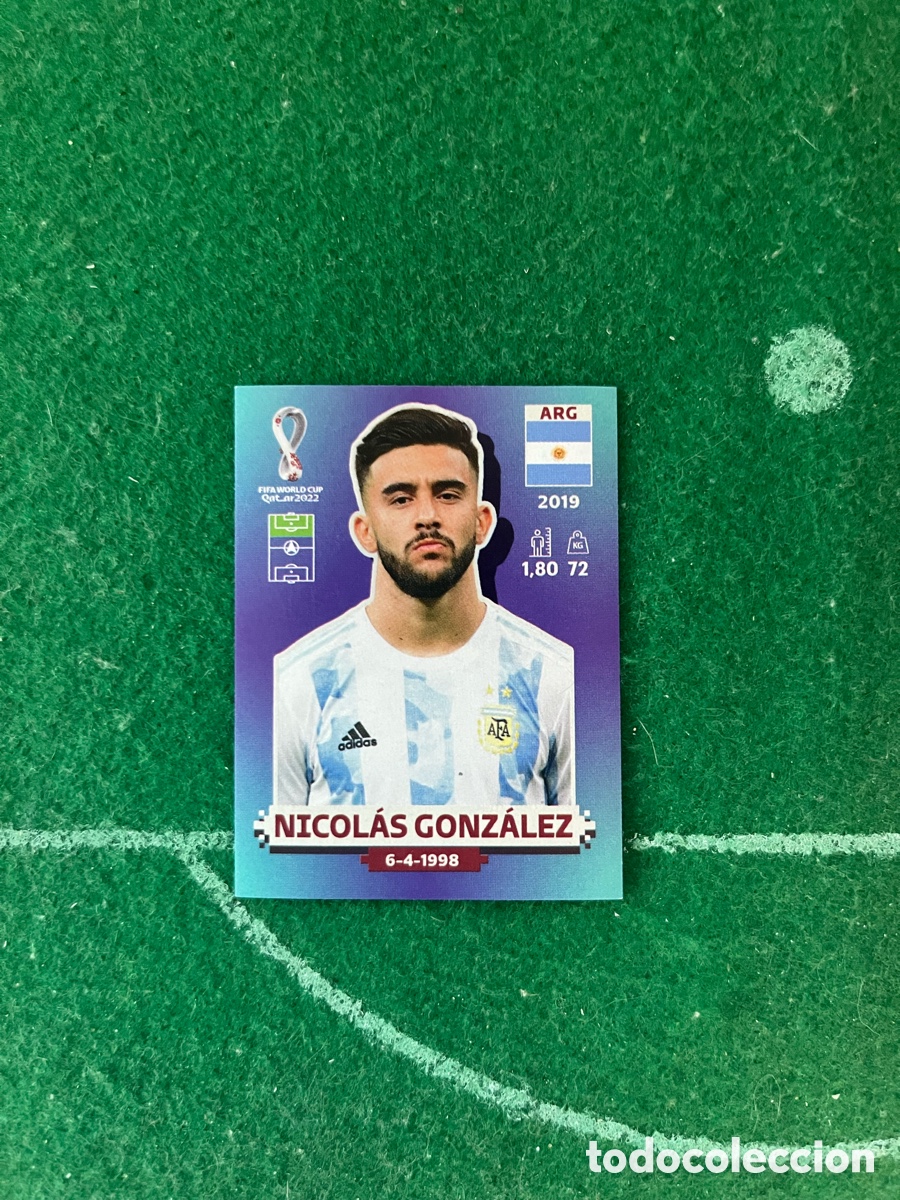 Cromos de f&uacute;tbol: ARG 18 NICOL&Aacute;S GONZ&Aacute;LEZ ARGENTINA MUNDIAL 2022 PANINI