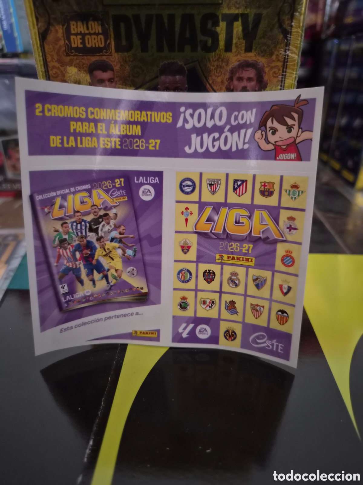 Cromos de f&uacute;tbol: Cromos conmemorativos Liga Este 26/27
