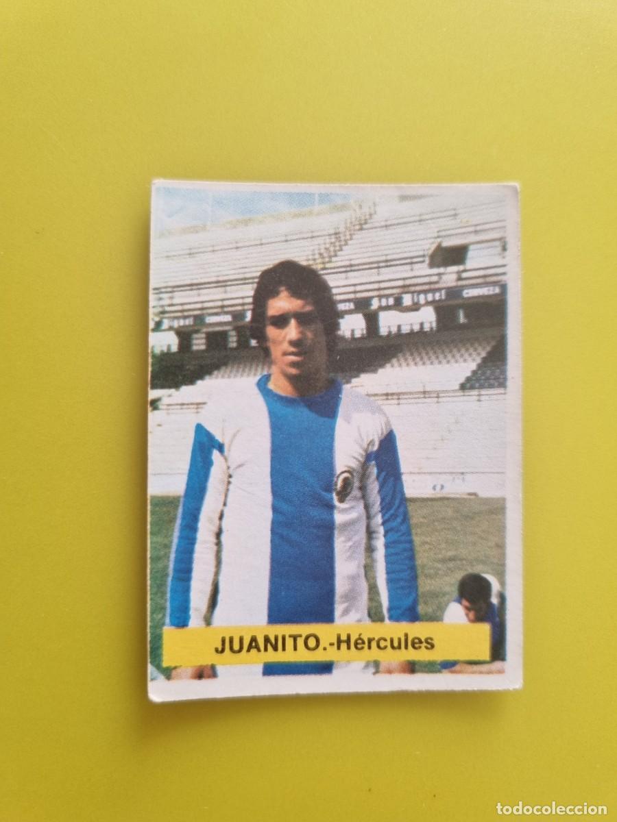 Cromos de f&uacute;tbol: CROMO FUTBOL FINI 75 76 1975 1976 NUNCA PEGADO SIN PEGAR JUANITO HERCULES AR926