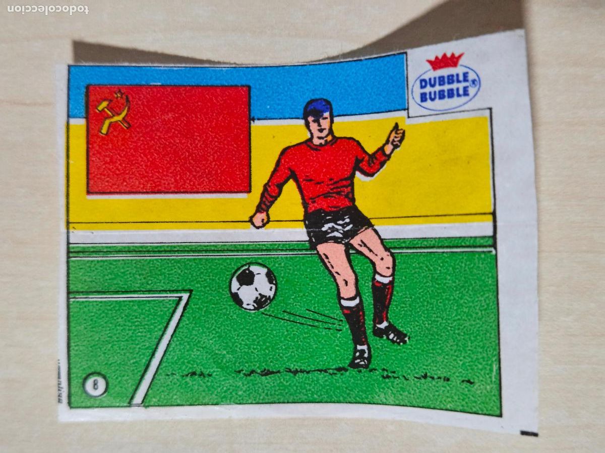 Cromos de f&uacute;tbol: CROMO N&ordm; 8 URSS - CHICLE DUBBLE BUBBLE FUTBOL MUNDIAL - CHEWING GUM - EXCELENTE ESTADO