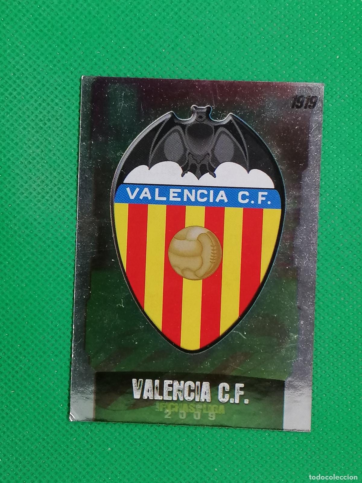 Fu&szlig;ball-Sticker: 244 ESCUDO BRILLO LISO CUADRADAS VALENCIA ⚽ MUNDICROMO LAS FICHAS DE LA LIGA 08 09 2008 2009 ⚽