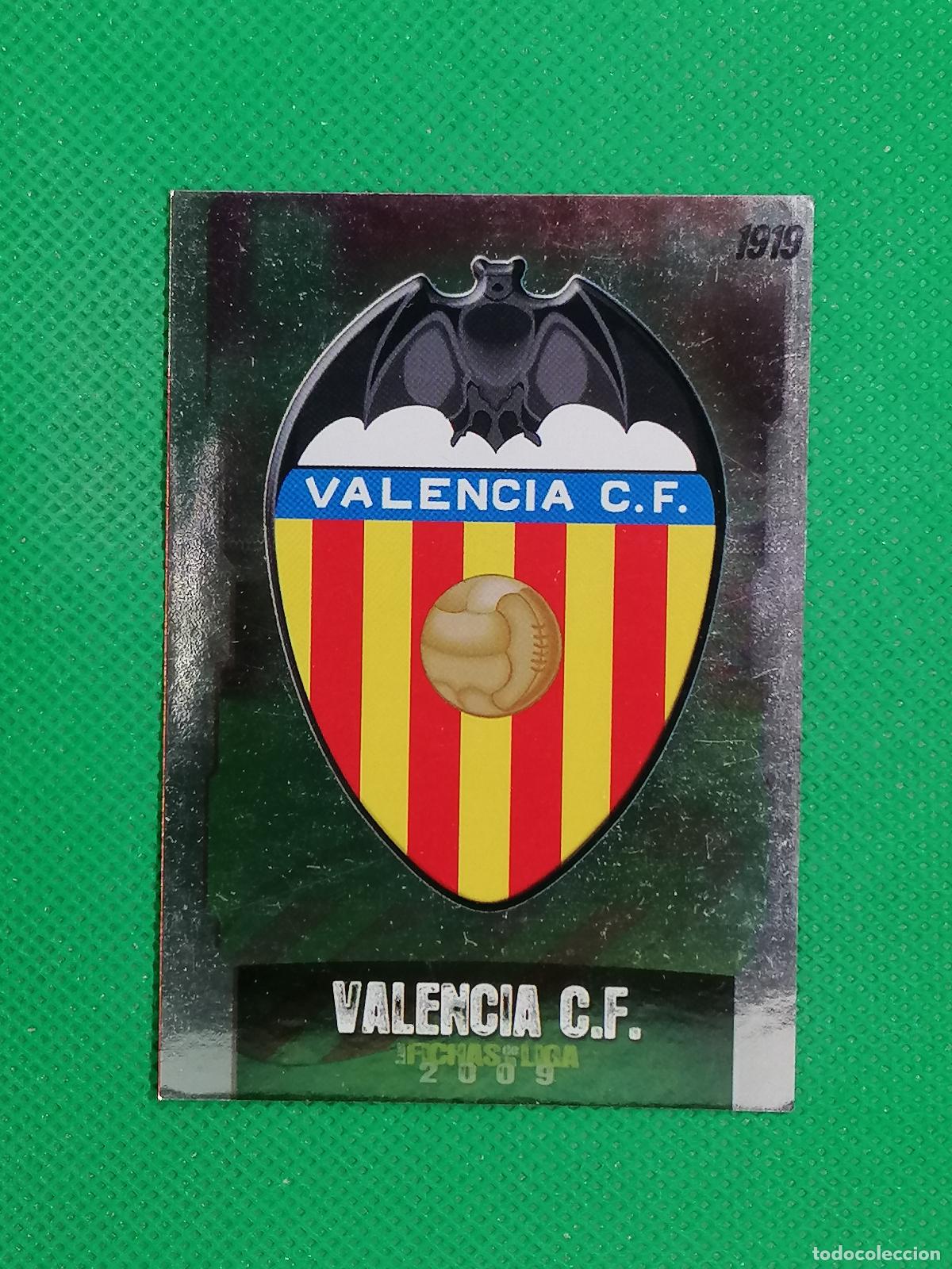Fu&szlig;ball-Sticker: 244 ESCUDO BRILLO LISO CUADRADAS VALENCIA ⚽ MUNDICROMO LAS FICHAS DE LA LIGA 08 09 2008 2009 ⚽