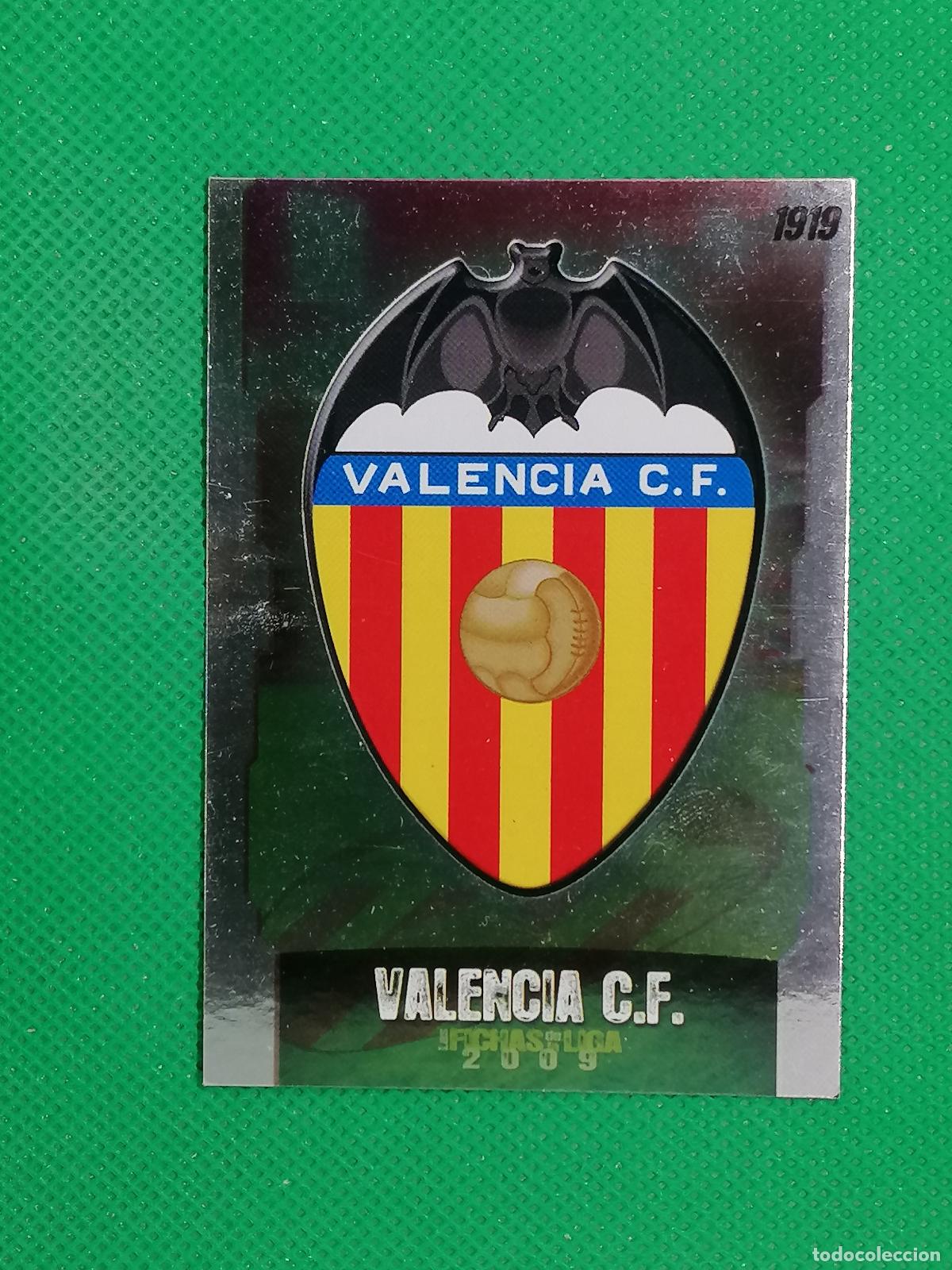 Fu&szlig;ball-Sticker: 244 ESCUDO BRILLO LISO CUADRADAS VALENCIA ⚽ MUNDICROMO LAS FICHAS DE LA LIGA 08 09 2008 2009 ⚽