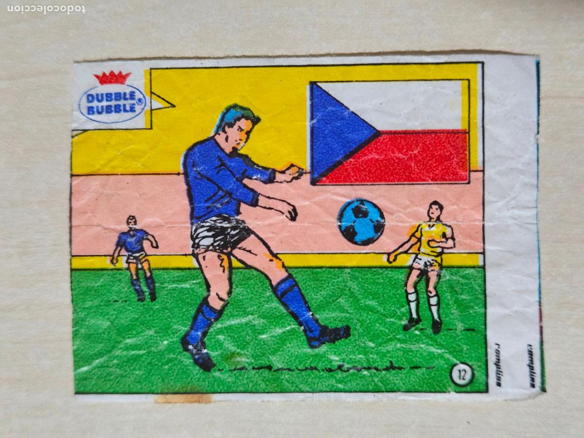 Fu&szlig;ball-Sticker: CROMO N&ordm; 12 CHECOSLOVAQUIA - CHICLE DUBBLE BUBBLE FUTBOL MUNDIAL - CHEWING GUM - EXCELENTE ESTADO