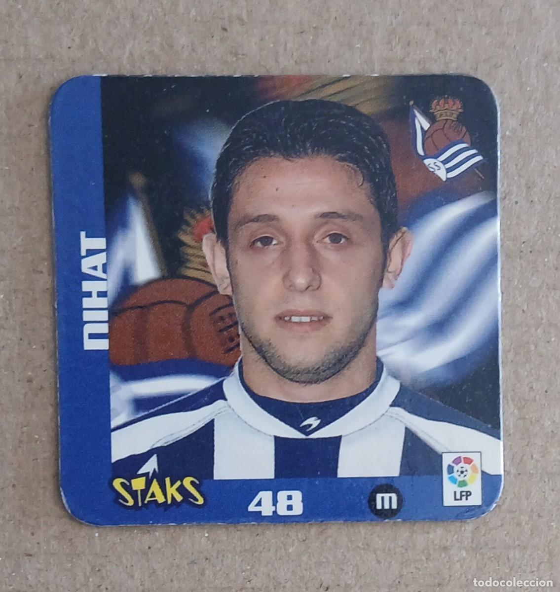 Football Stickers: STAK n&ordm; 48 NIHAT REAL SOCIEDAD STAKS LA RAZ&Oacute;N LIGA 2003-2004 DE PANINI.