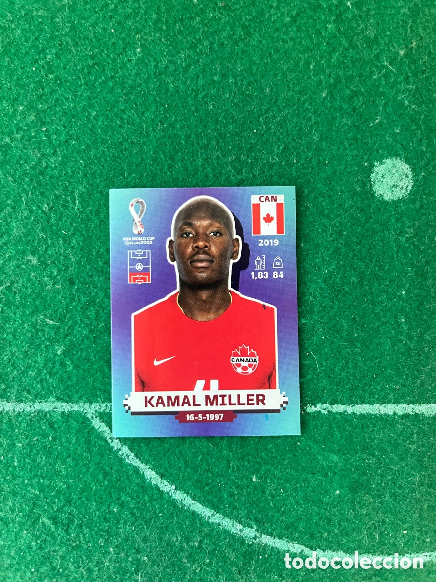 Cartes &agrave; collectionner de Football: CAN 9 KAMAL MILLER CANAD&Aacute; MUNDIAL 2022 PANINI