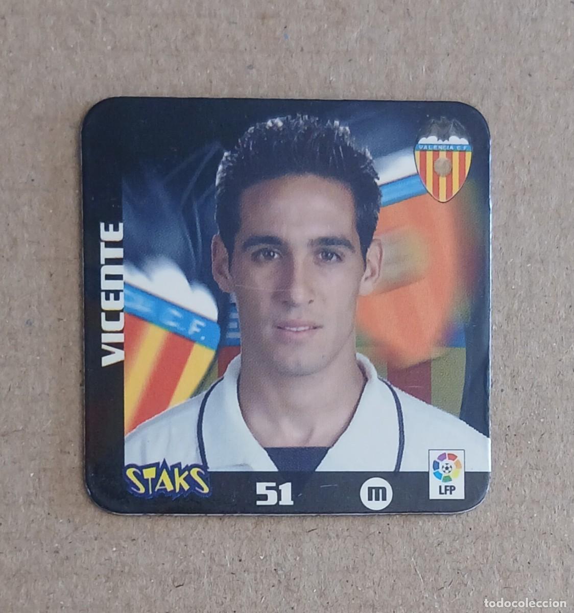 Cartes &agrave; collectionner de Football: STAK n&ordm; 51 VICENTE VALENCIA STAKS LA RAZ&Oacute;N LIGA 2003-2004 DE PANINI.