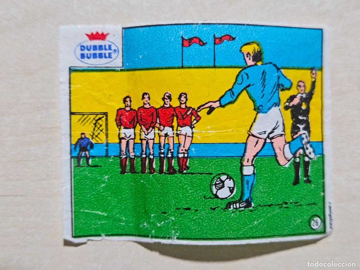Fu&szlig;ball-Sticker: CROMO N&ordm; 26 SAQUE DE FALTAS - CHICLE DUBBLE BUBBLE FUTBOL MUNDIAL - CHEWING GUM - EXCELENTE