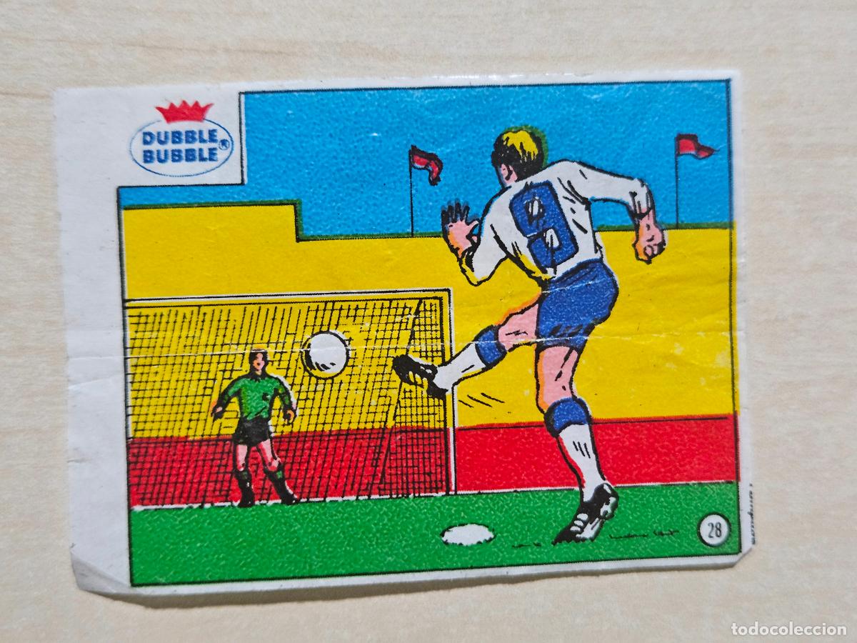 Fu&szlig;ball-Sticker: CROMO N&ordm; 28 SAQUE DE PENALTY - CHICLE DUBBLE BUBBLE FUTBOL MUNDIAL - CHEWING GUM - EXCELENTE